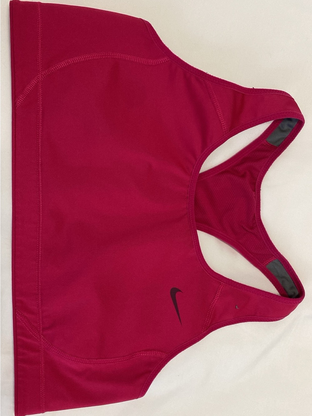Nike Pink Racerback Sports Bra with Black Swoosh